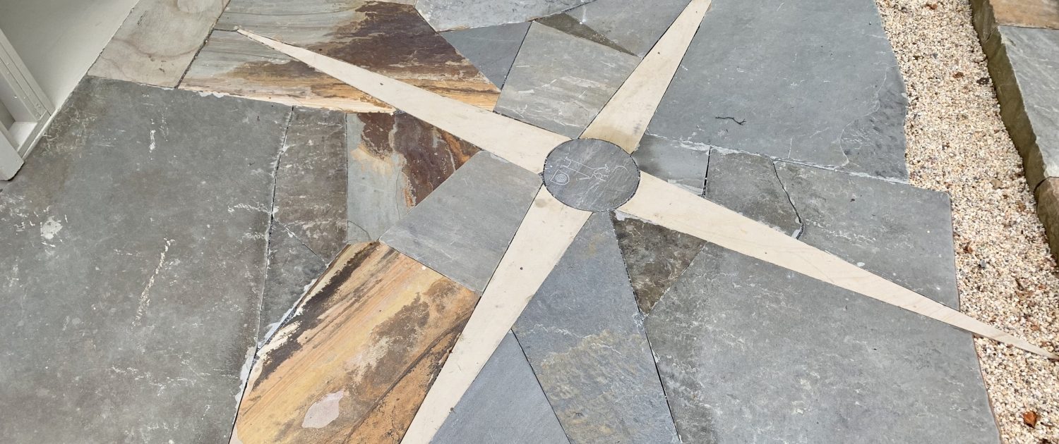 Sandstone Patio with Compass Rose, North Carolina 2019 Sandstone Patio with Compass Rose, North Carolina 2019