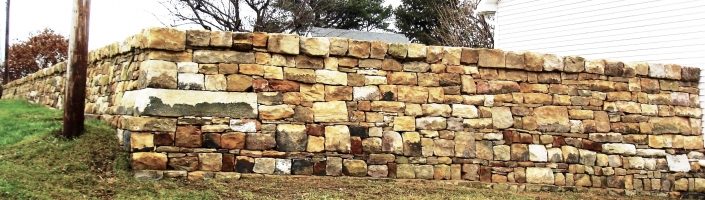 Sandstone Fence and Retaining Wall, Pennsylvania 2006