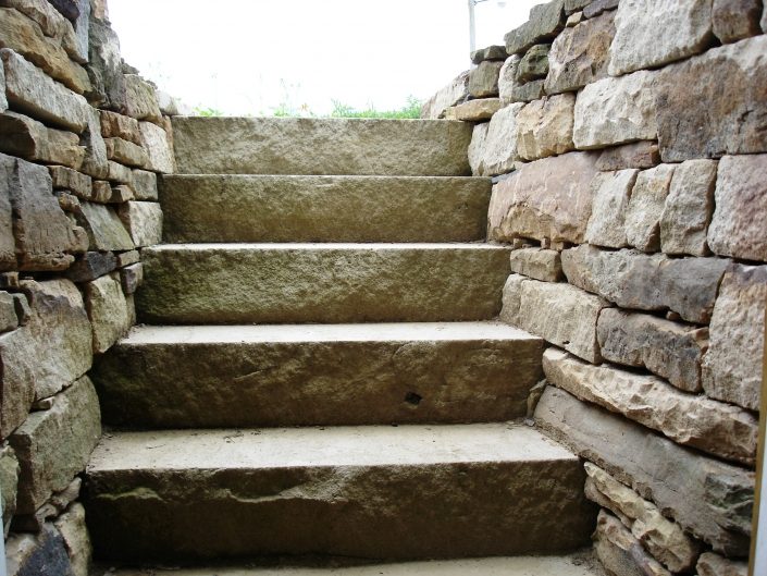 Sandstone Steps with Retaining Walls, 2007